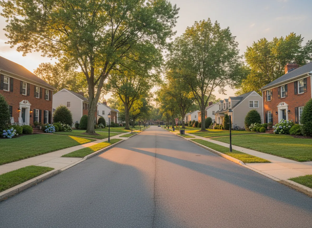 Odenton Maryland neighborhood street and homes