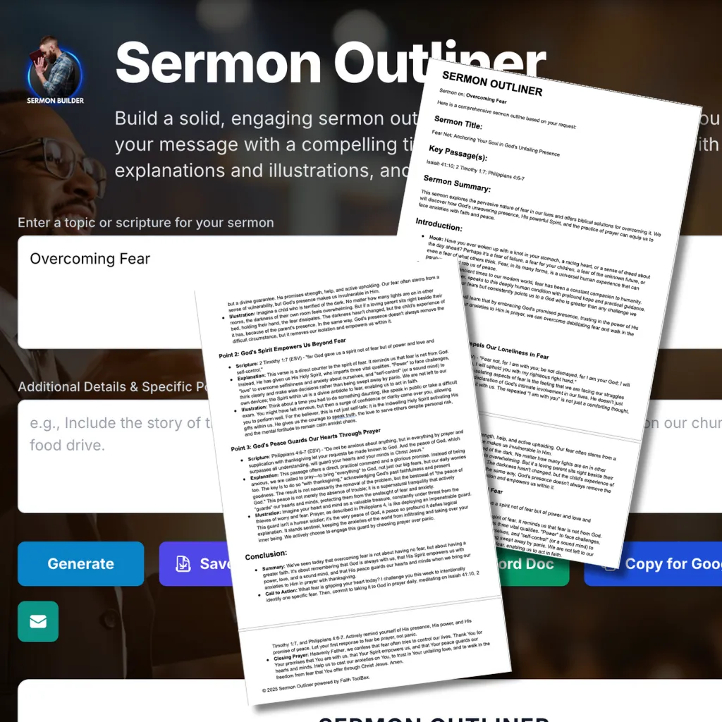 Pastor preparing sermon late at night