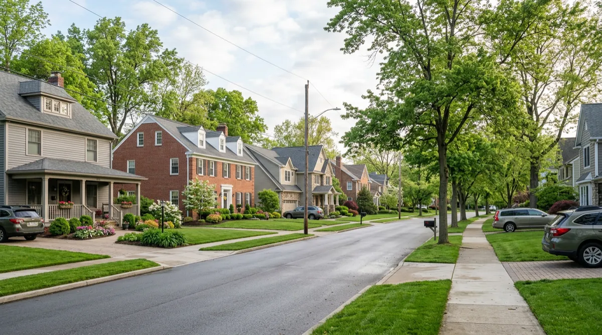 Homes in a residential neighborhood