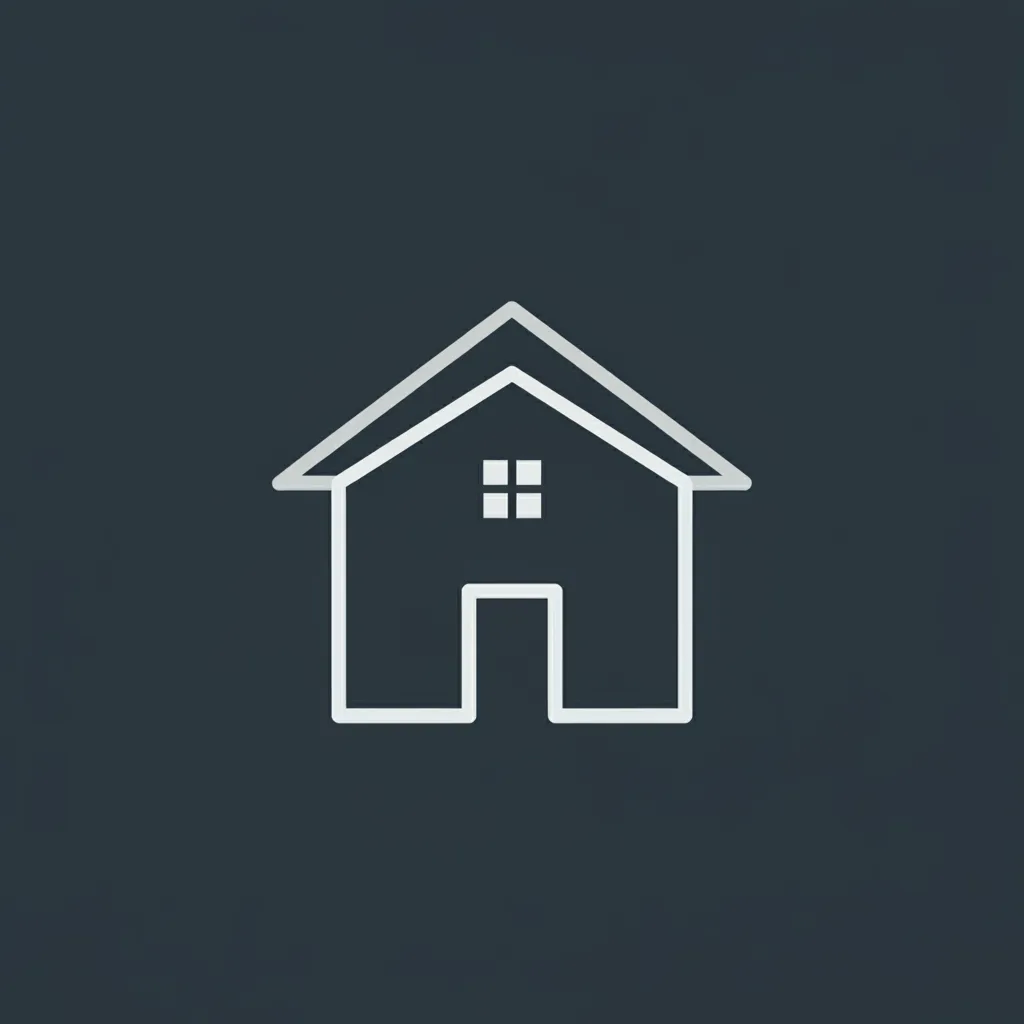 Minimal house logo (transparent background)