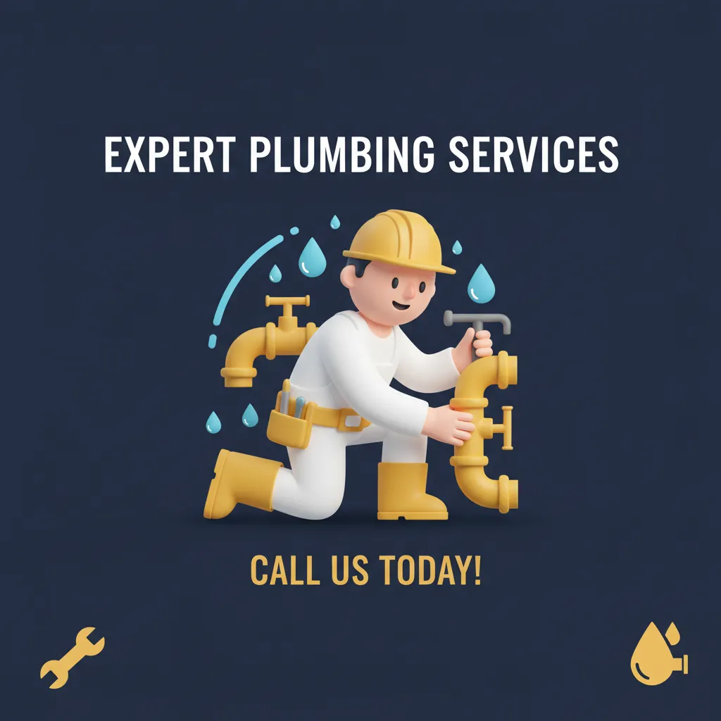 Sample social media post design for a plumber