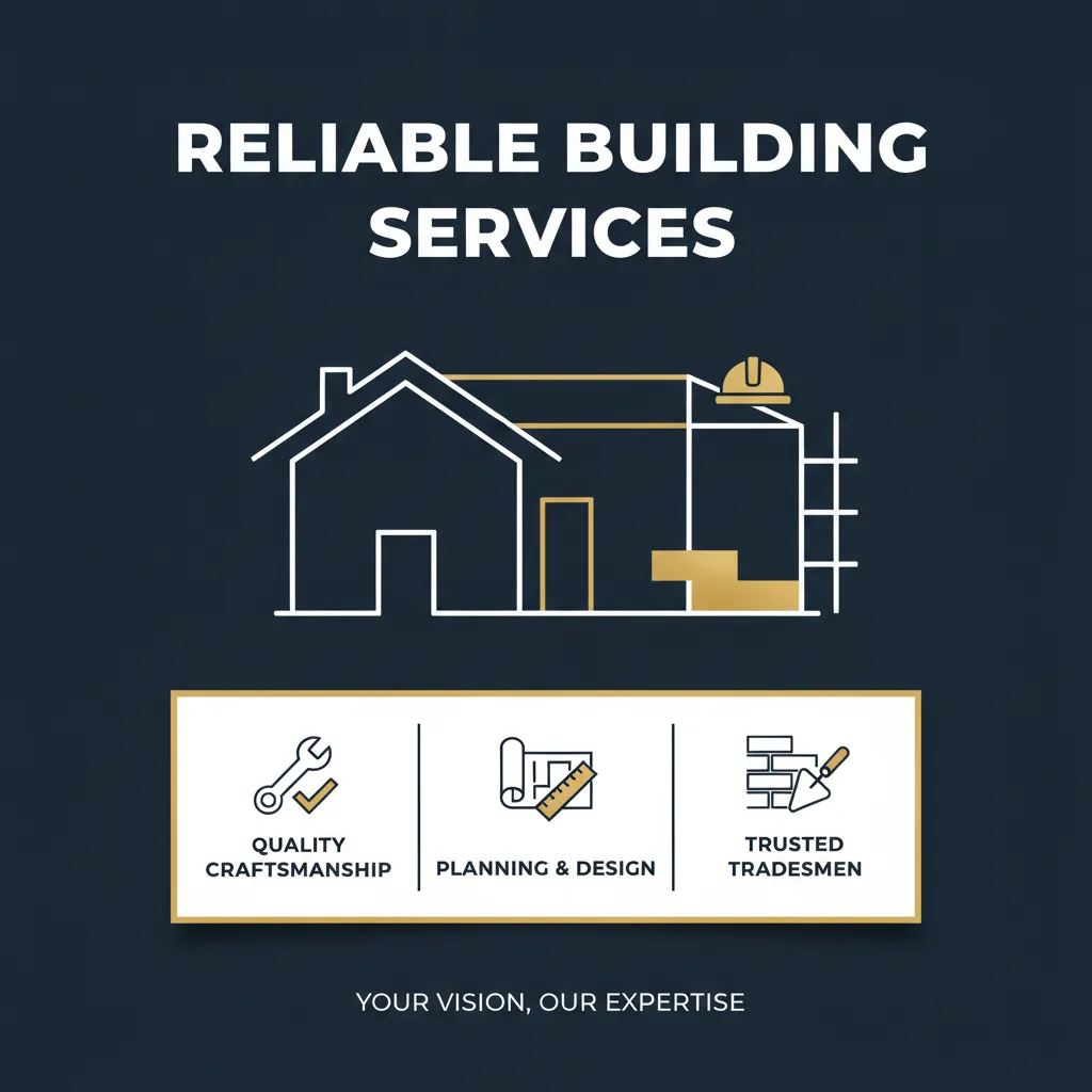 Sample social media post design for a builder