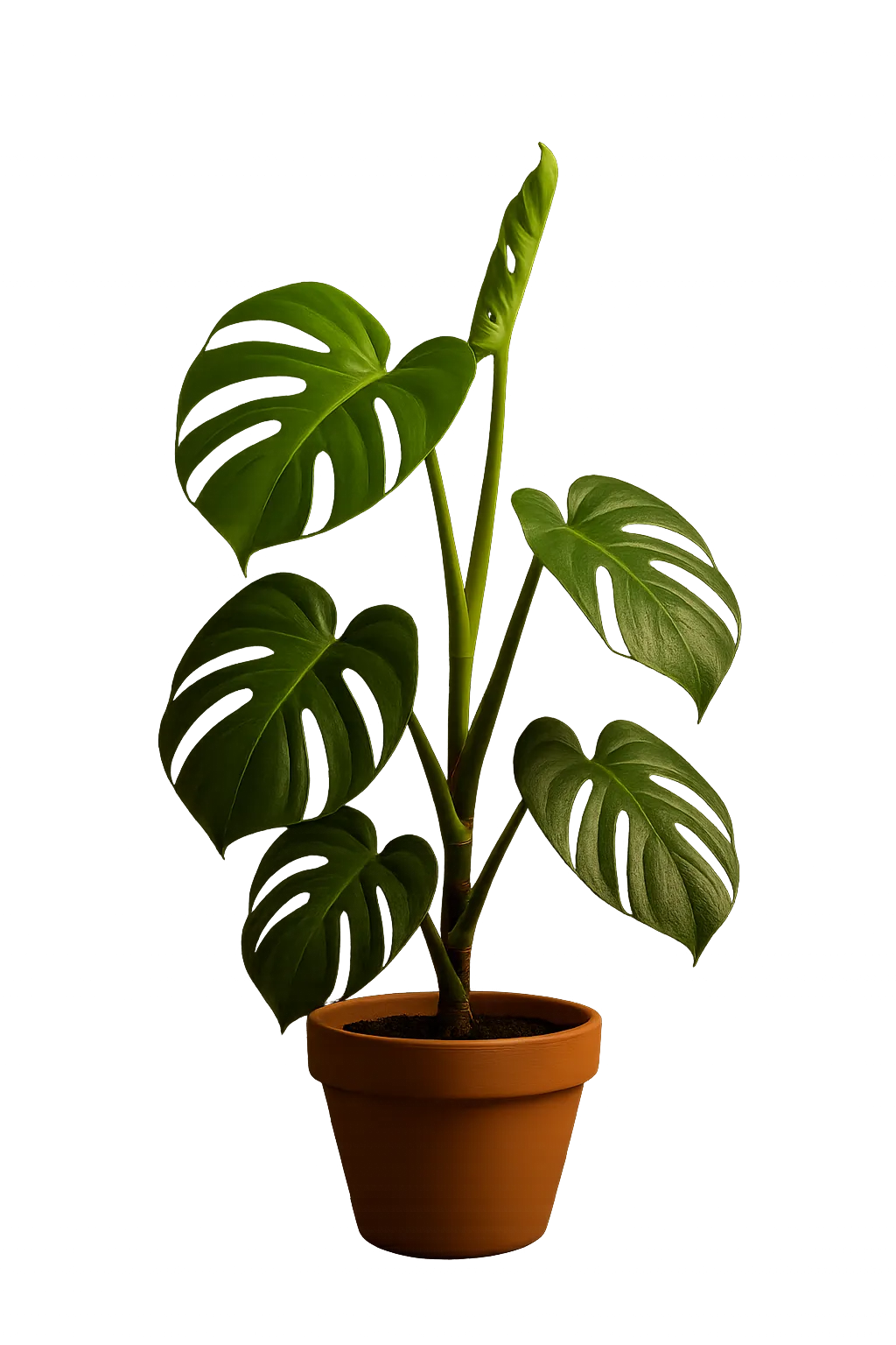 Botanical emergency triage care for delicate potted houseplant in sunlit conservatory clinic