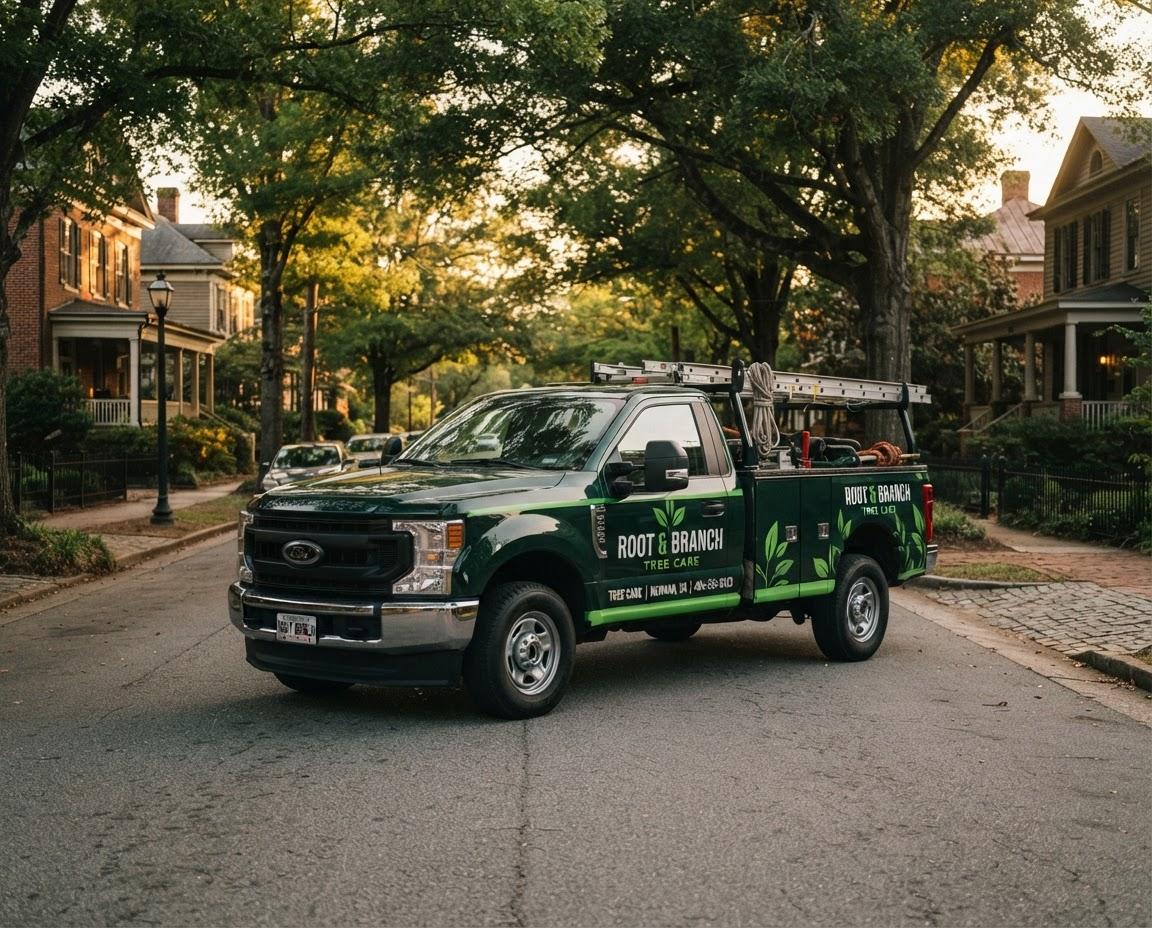 Two Greens Plumbing service vehicle dispatched in historic Newnan community