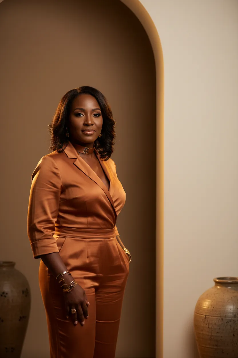 Professional lifestyle portrait of a successful entrepreneur in the fragrance industry