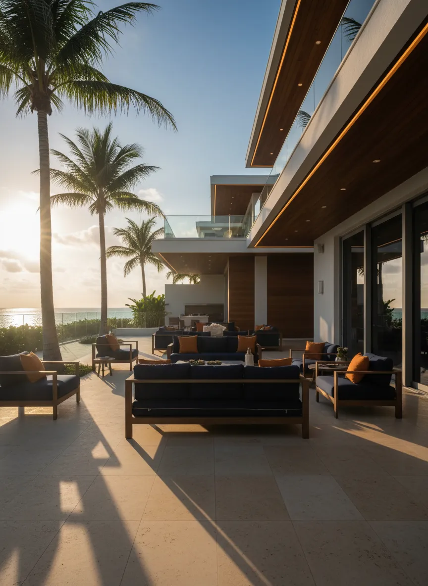 A luxurious Miami coastal home highlighting the high-stakes real estate market