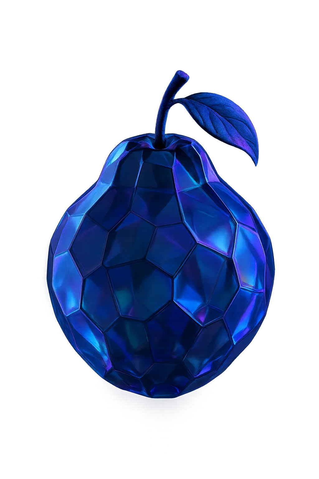 3D geometric obsidian sculpture with iridescent lighting representing the Black Quince brand