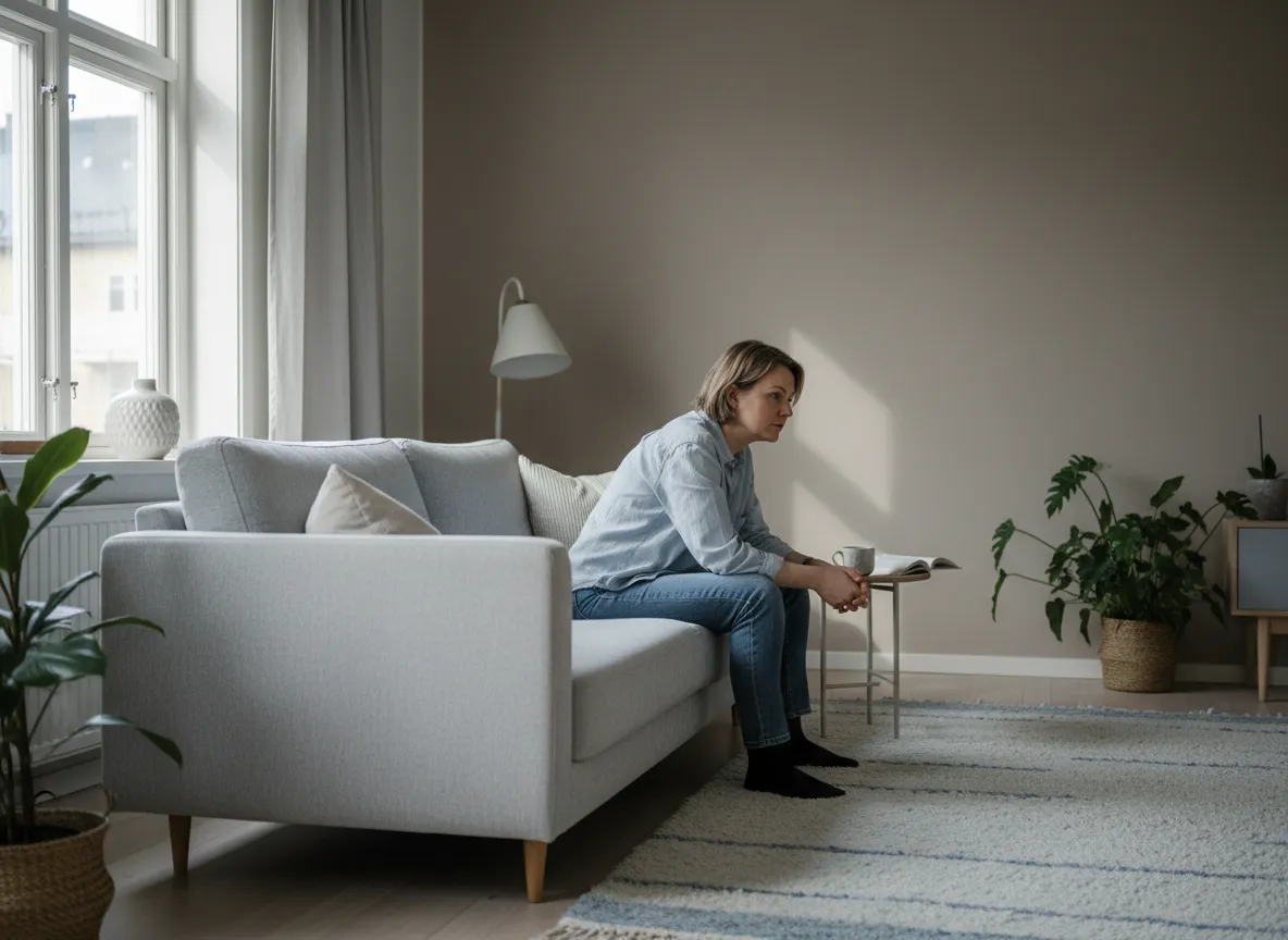 Nachdenkliche Person in einem stillen Moment