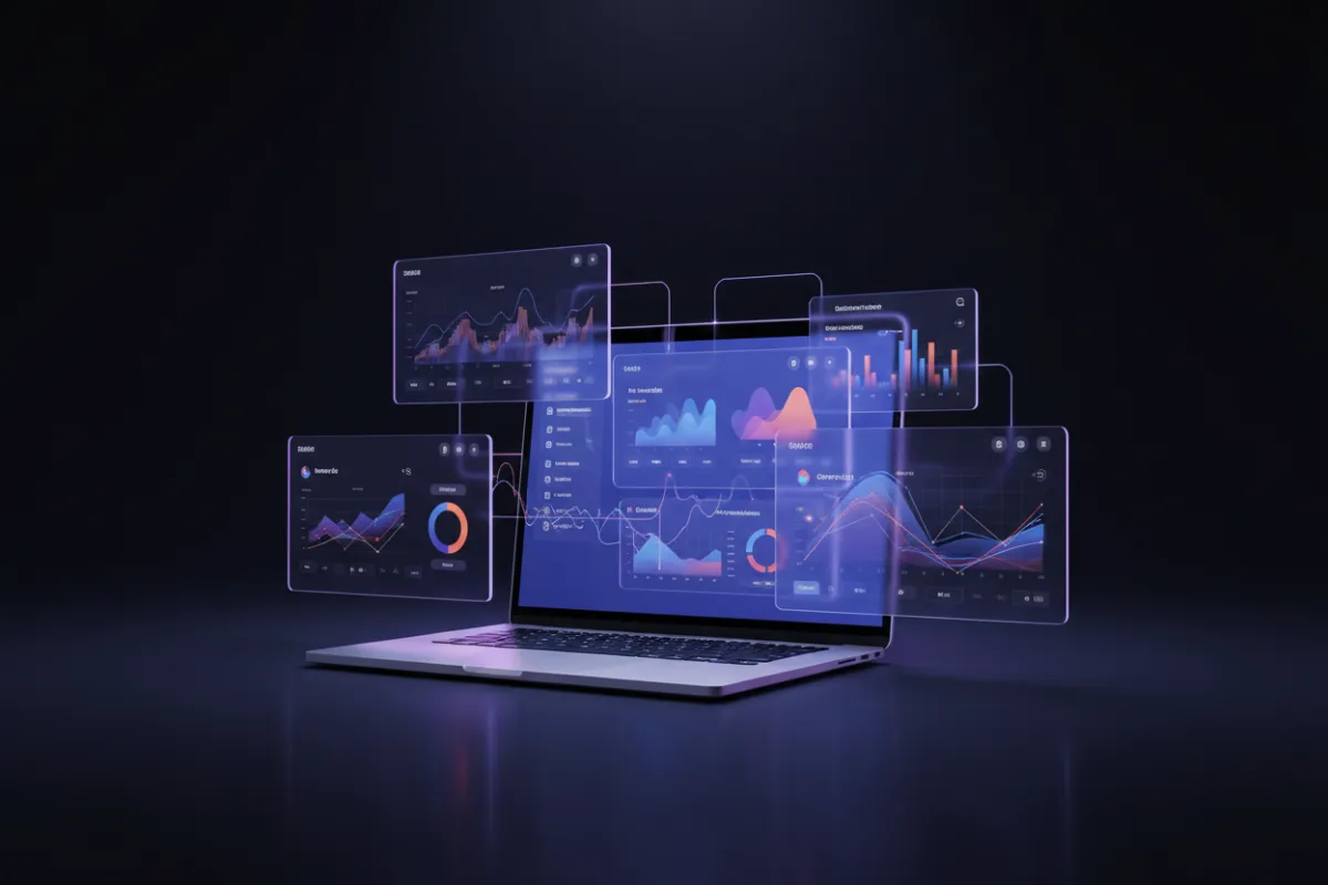 Vibrant modern SaaS dashboard interface