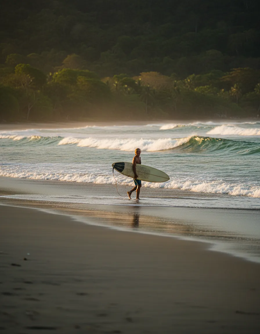 Surfing the waves in Costa Rica