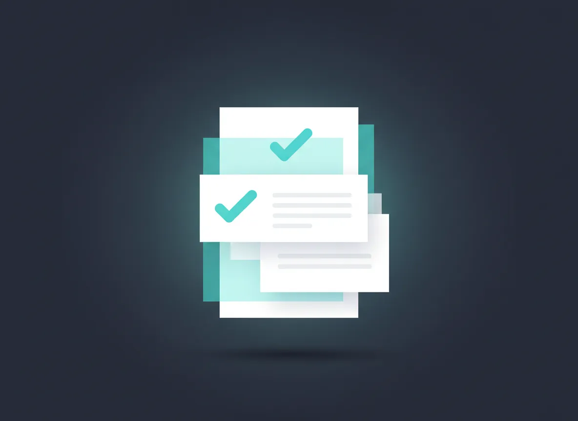 Abstract, clean illustration in aqua tones representing structured terms and clarity.