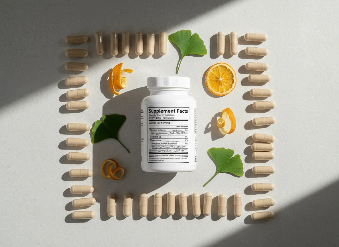 Audifort supplement facts and capsule imagery