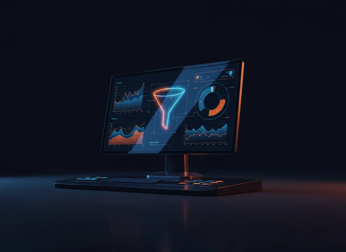 Sleek flowchart and automated dashboard