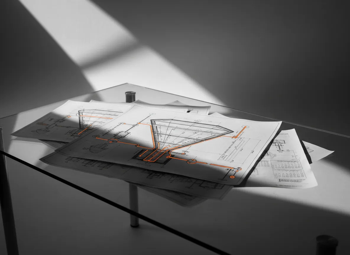 High contrast B&W architecture for conversion funnels