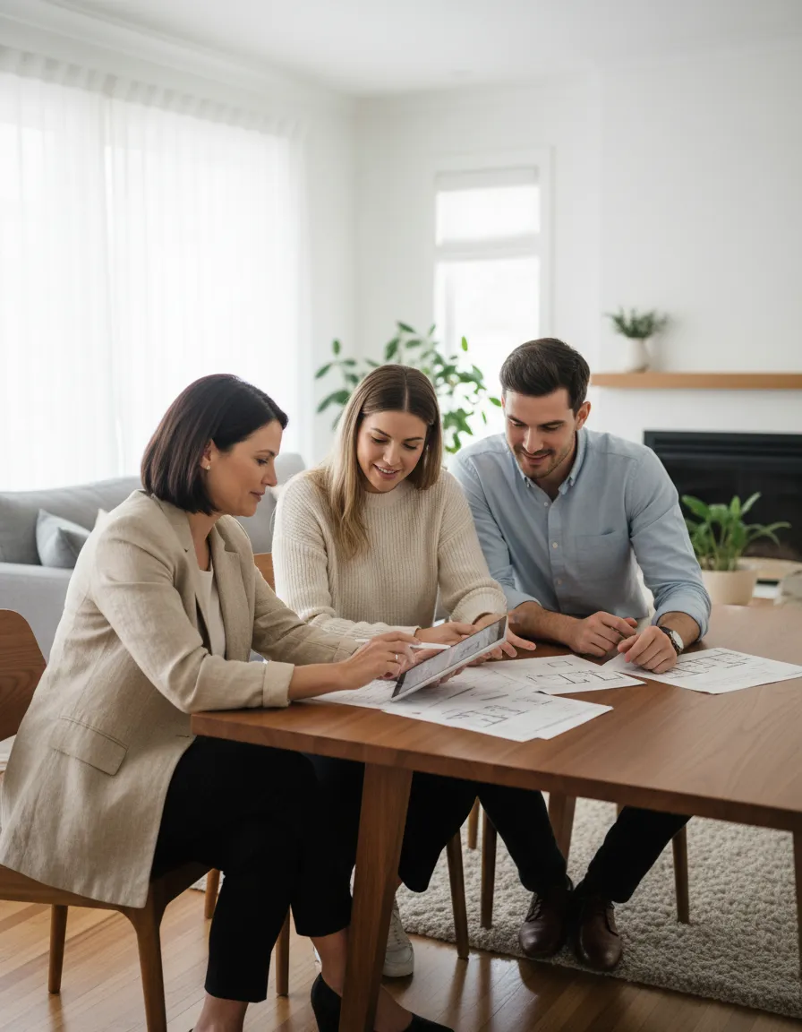 Tania Fourie meeting with real estate clients