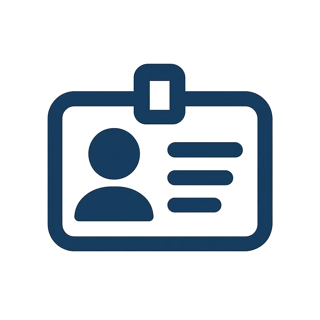 Abstract ID-card icon for identity verification