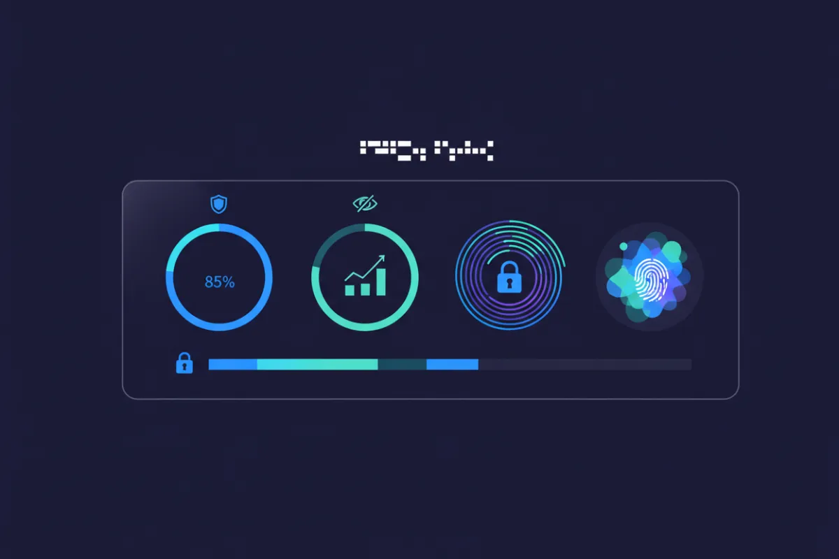 Anonymized analytics dashboard UI screenshot
