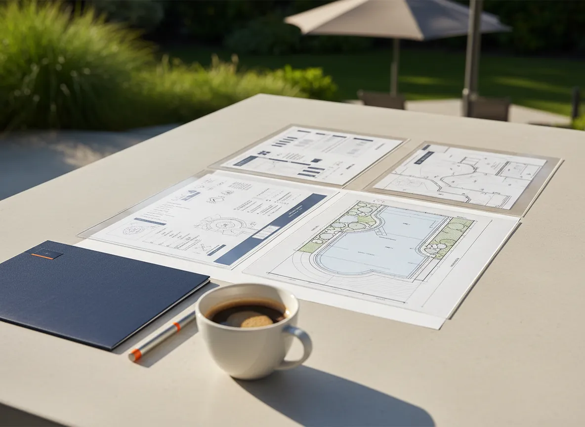 Transparent quote documentation and blueprint for a custom pool design