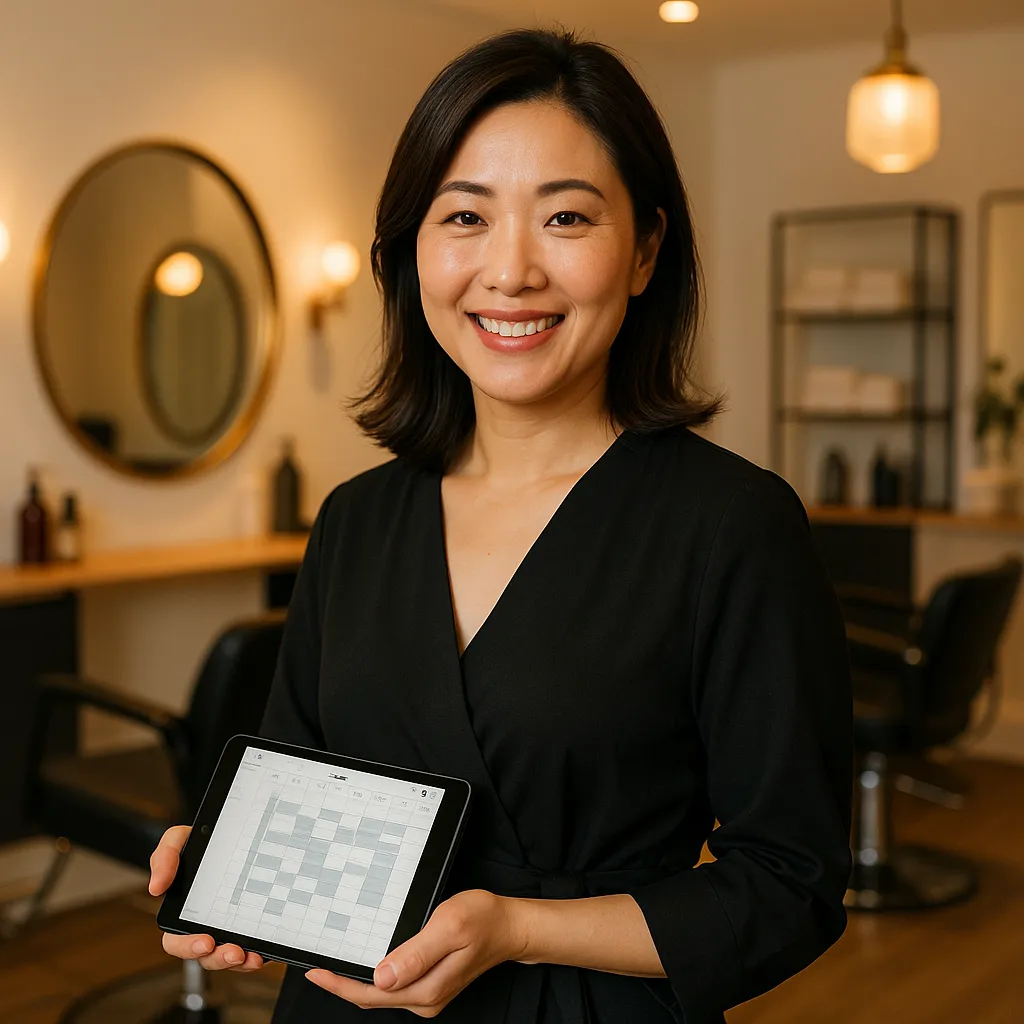 Portrait of Marcus Lee, Salon Manager