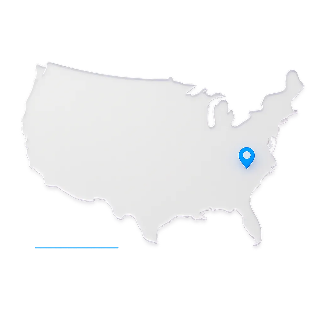 Visual representation of Erva's U.S.-based engineering and support infrastructure