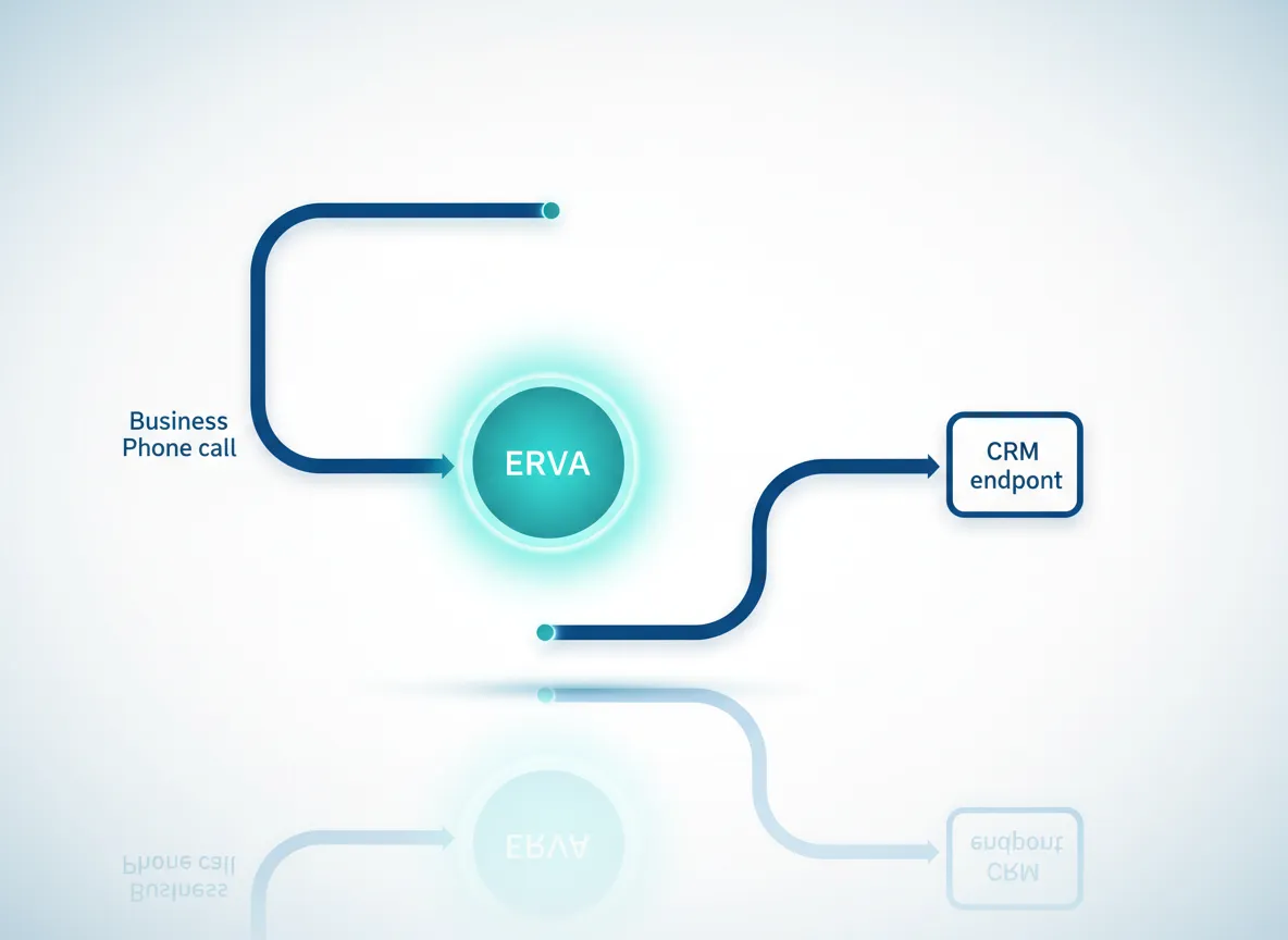 Integration Logic Diagram showing ERVA connecting phone and CRM