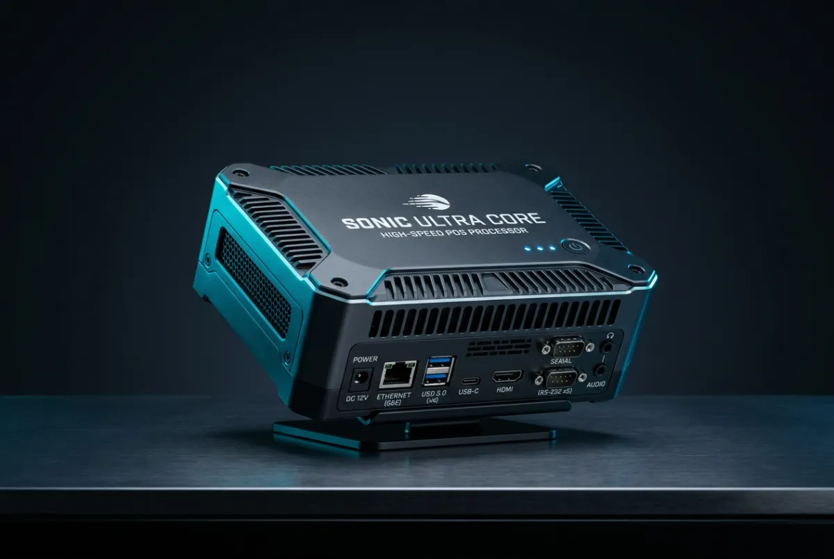 Sonic Ultra Core POS processor with ultra-low latency transaction capabilities