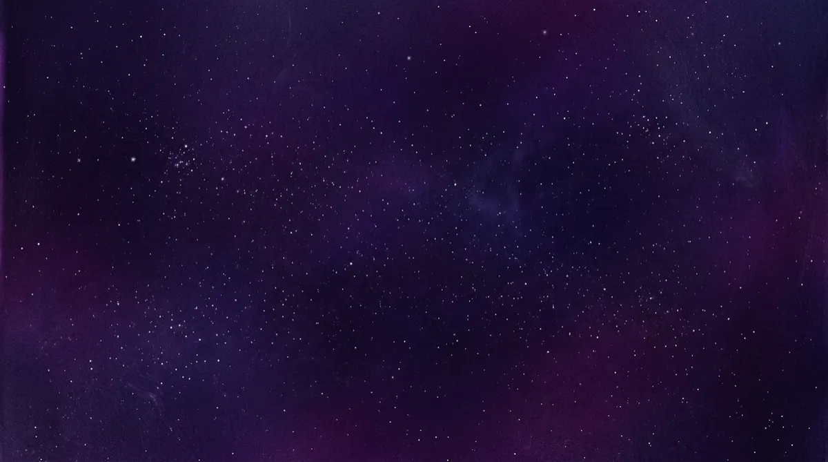 Deep violet void with swirling silver particles representing esoteric intuitive sight