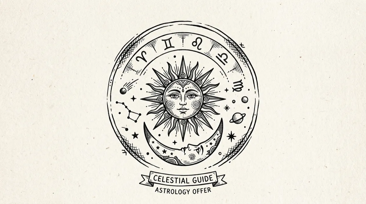 Solar Return monochromatic astrological artwork