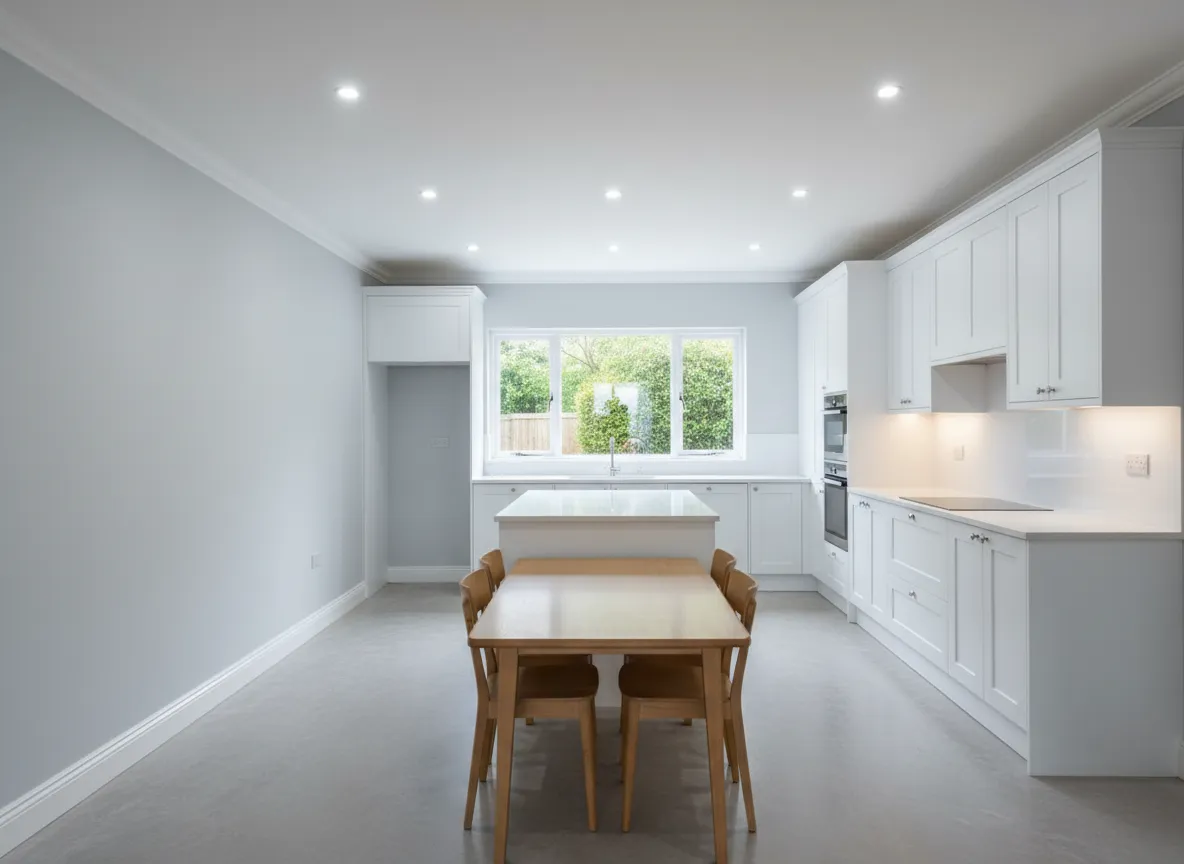 Modern painted kitchen interior