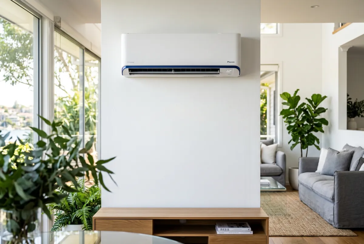 Split System Air Conditioning Installation in modern Sydney interior