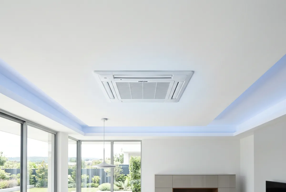 Seamless ducted air conditioning linear ceiling grilles