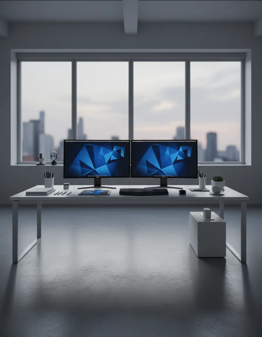 Modern professional web design workspace representing S & H Website Designs