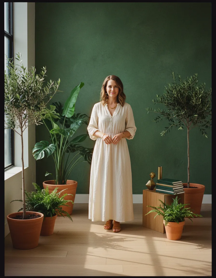 Serene wellness environment and teaching scene