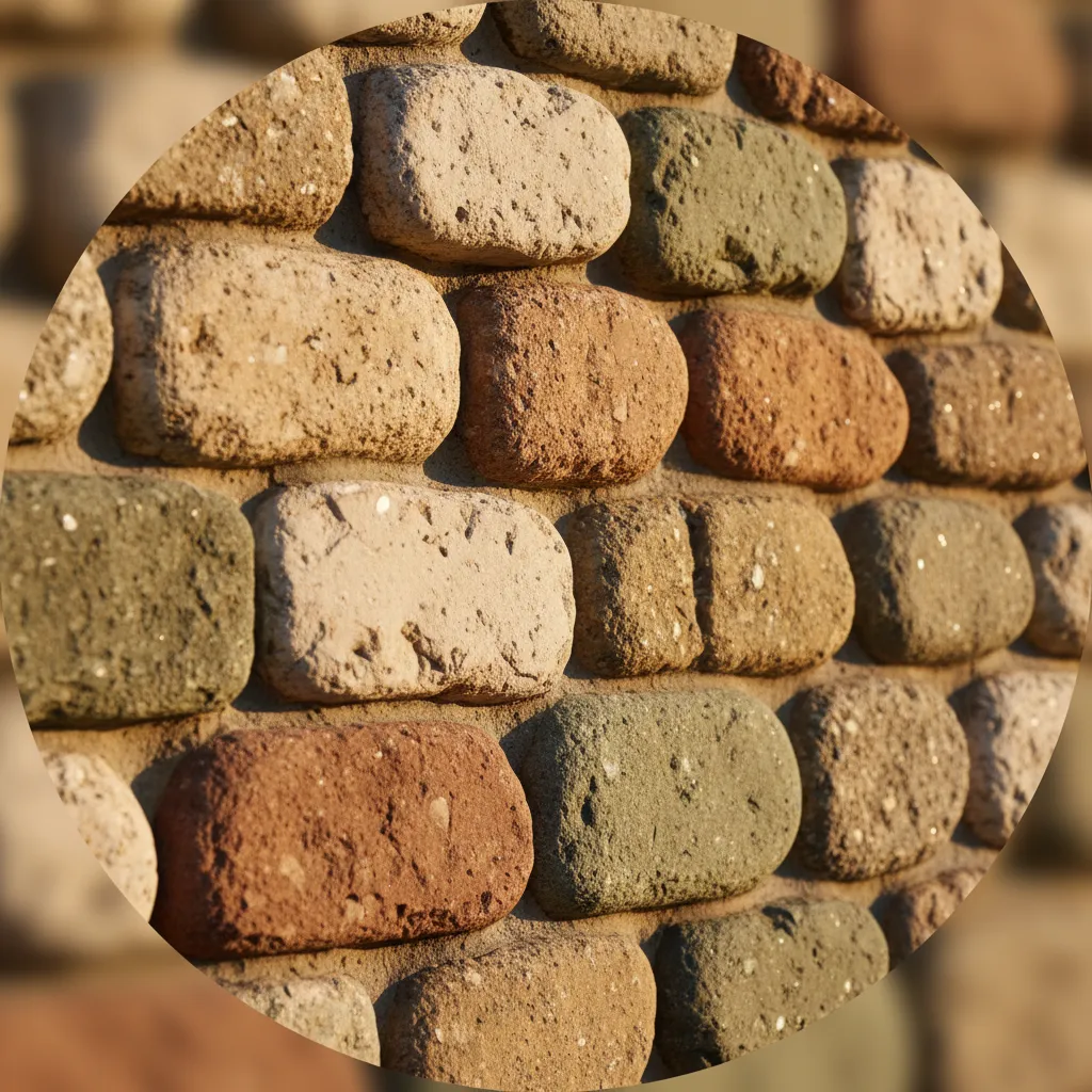Hand-laid natural boulder texture