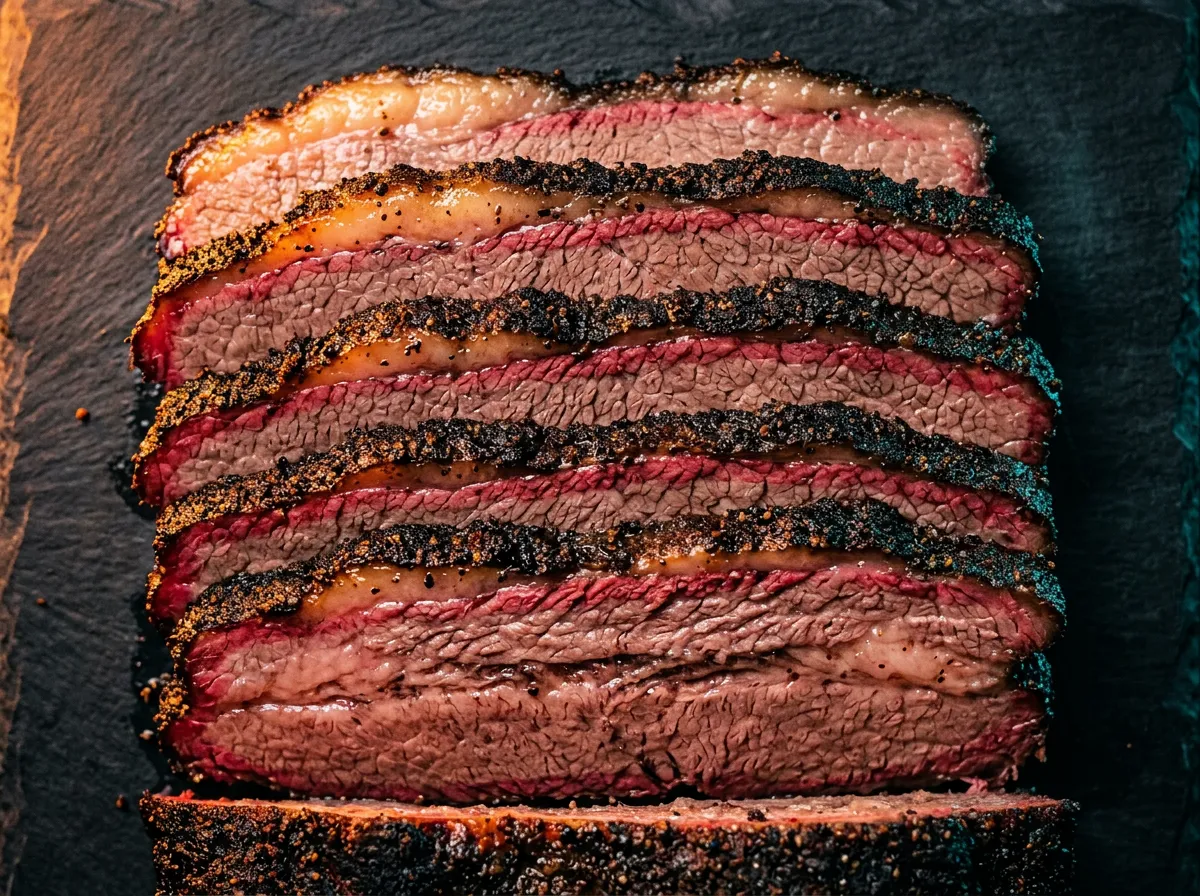 Prime Texas Style Beef Brisket thick cut slices