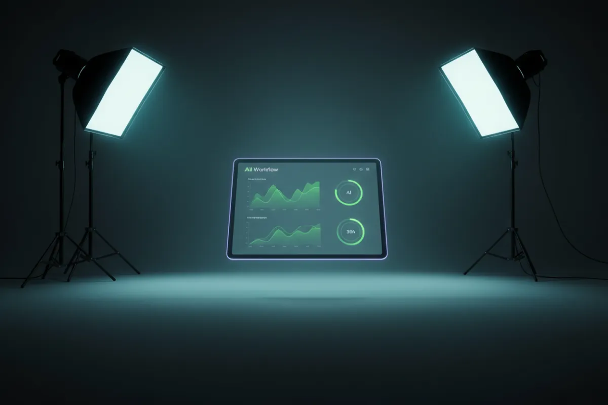 Dashboard showing AI workflow automation
