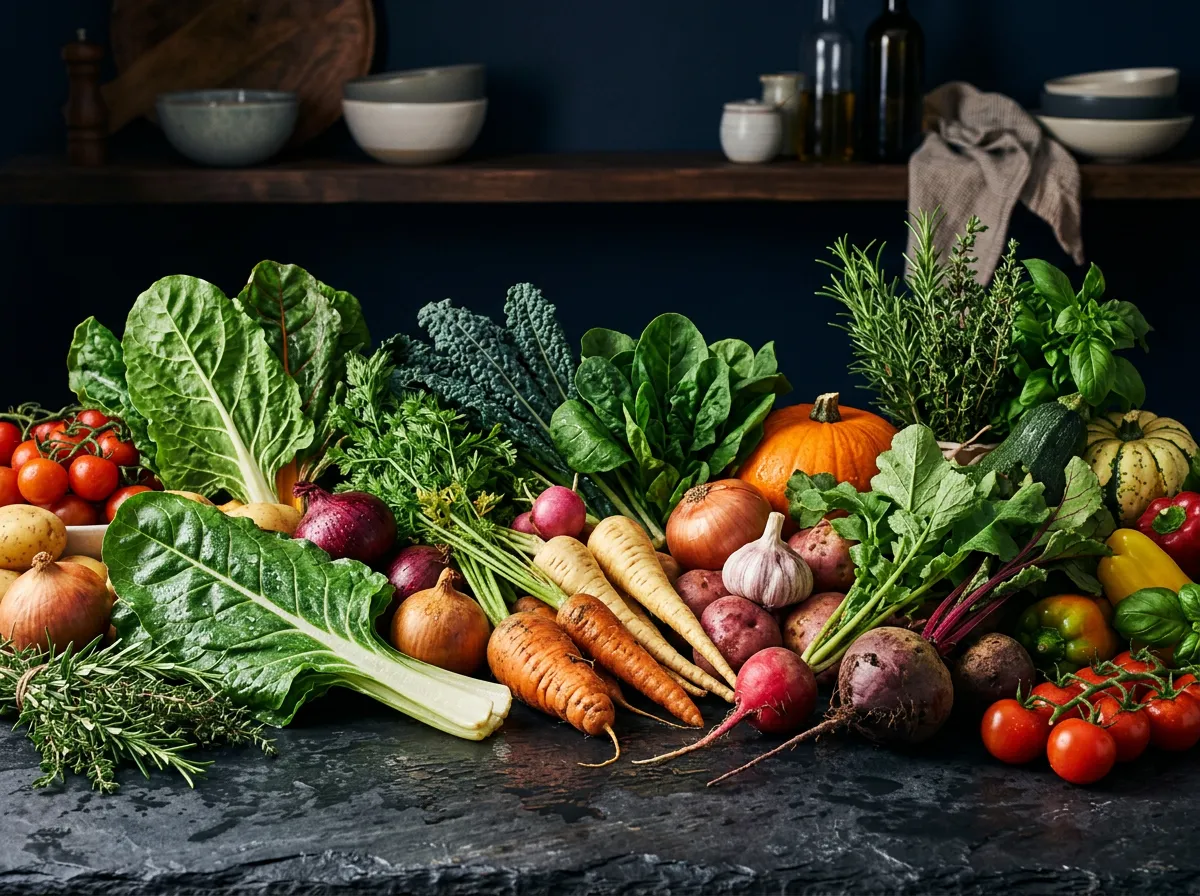 Freshly harvested Cape Town regional produce selected for high-volume dietary excellence