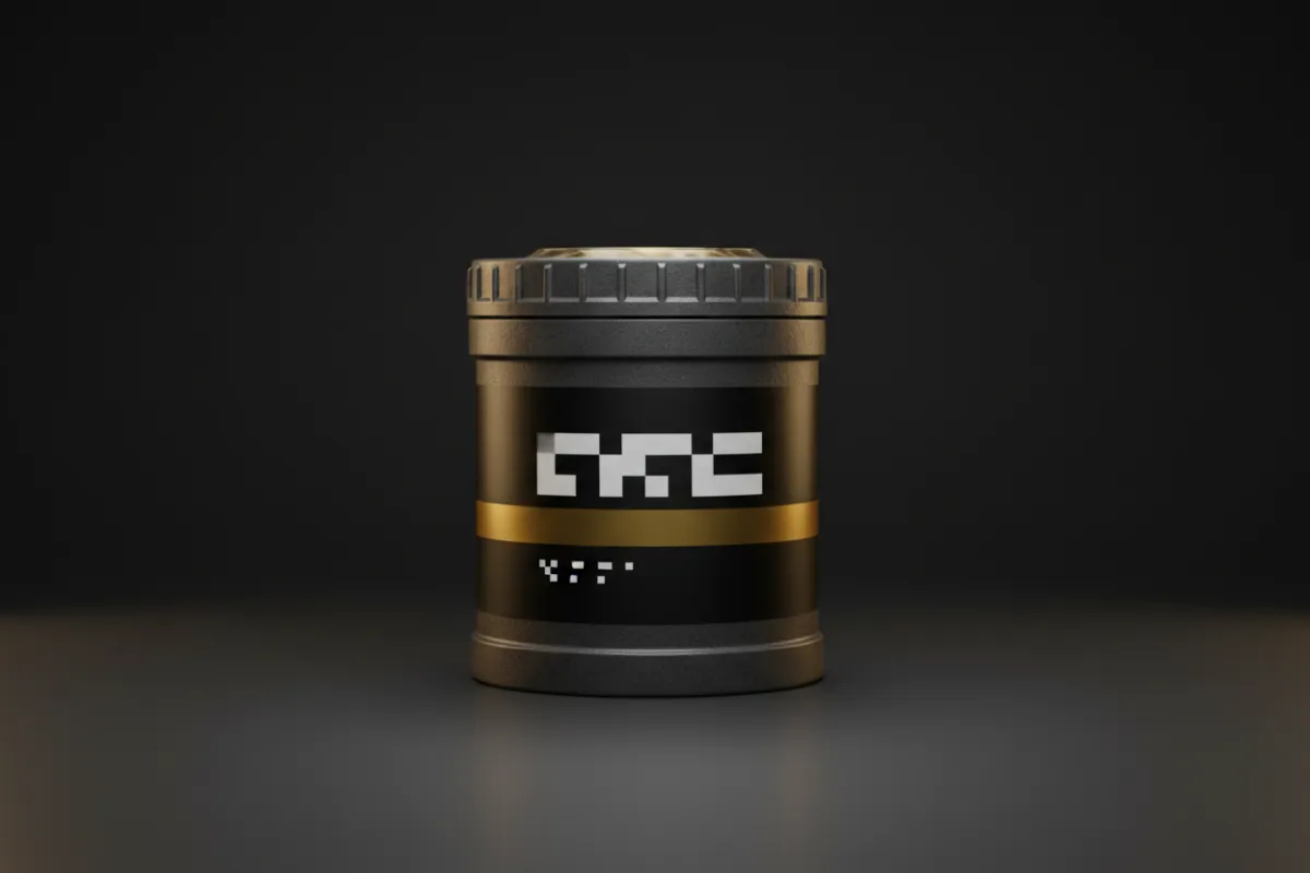 Tub of heavy-duty industrial grease