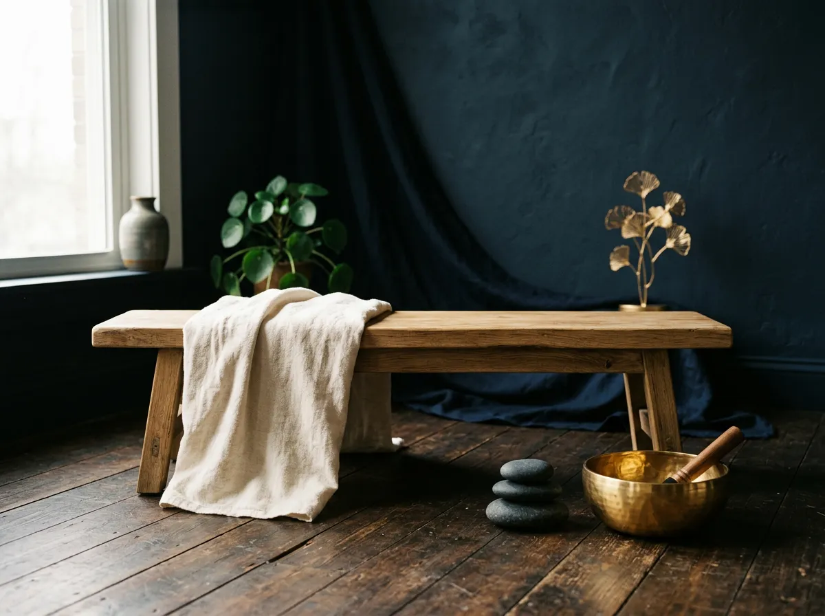 Calm and peaceful wellness setting representing clarity and mindful reflection