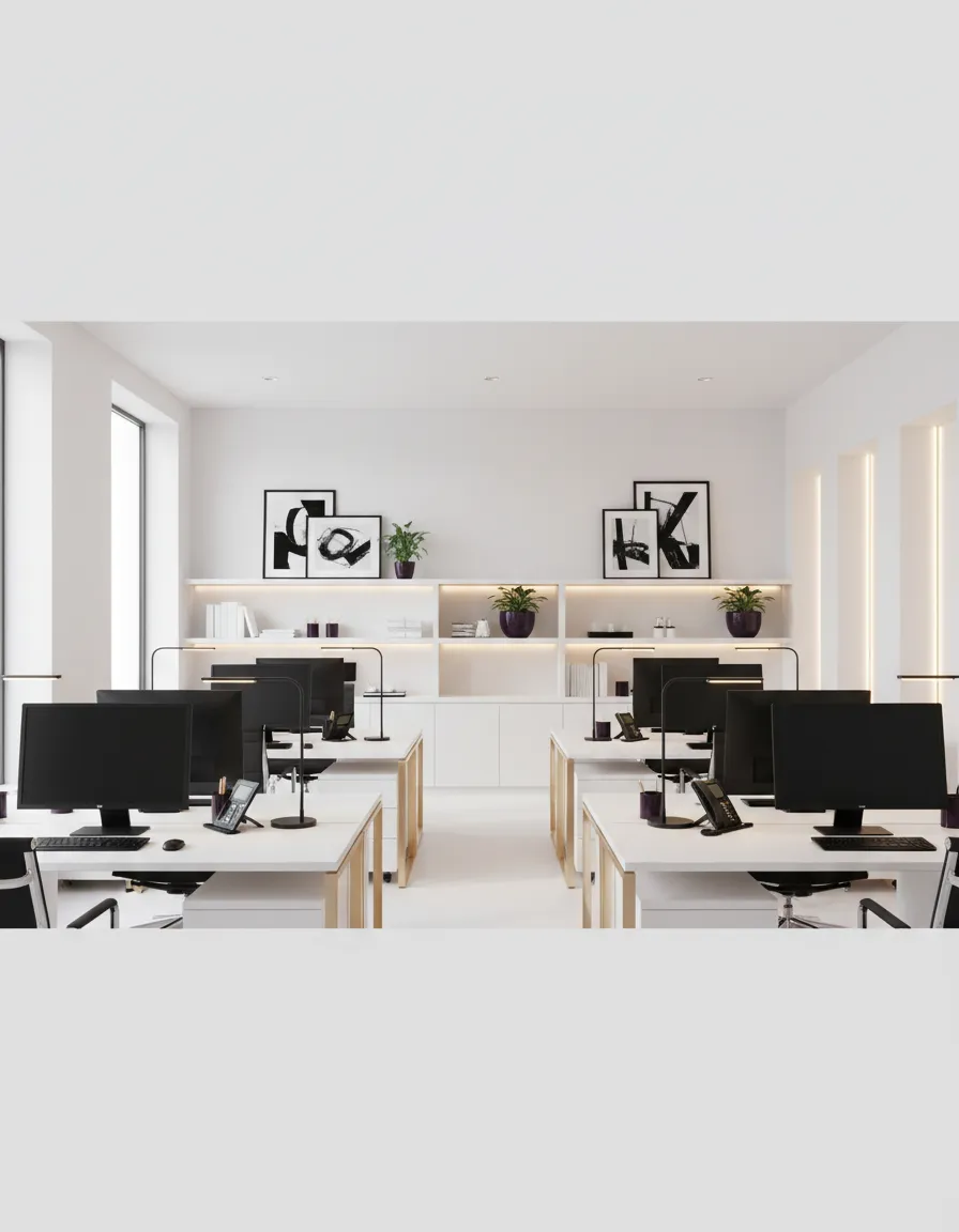 Professional insurance office environment