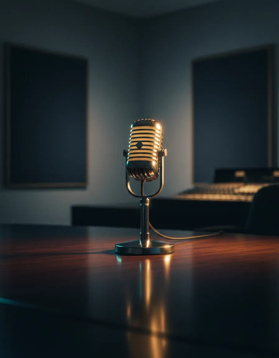 Sophisticated microphone setup representing the Unplugged & Unstoppable podcast