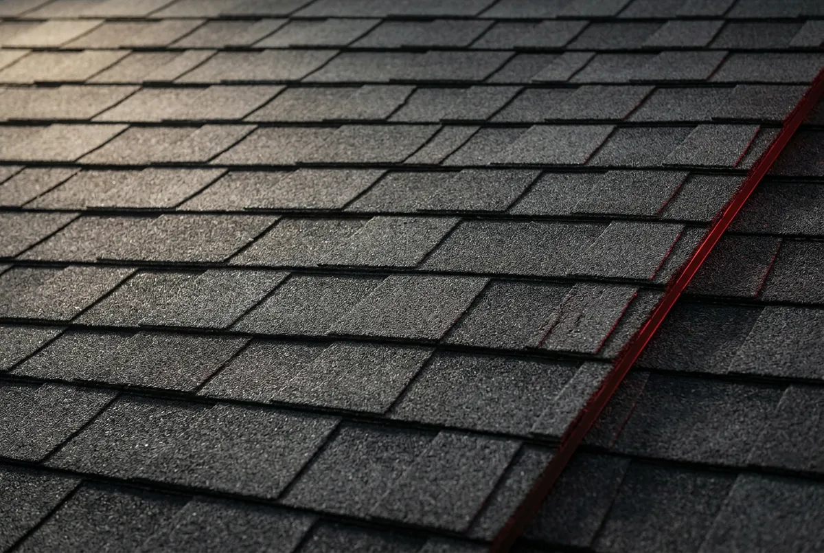 Residential roof replacement with architectural asphalt shingles