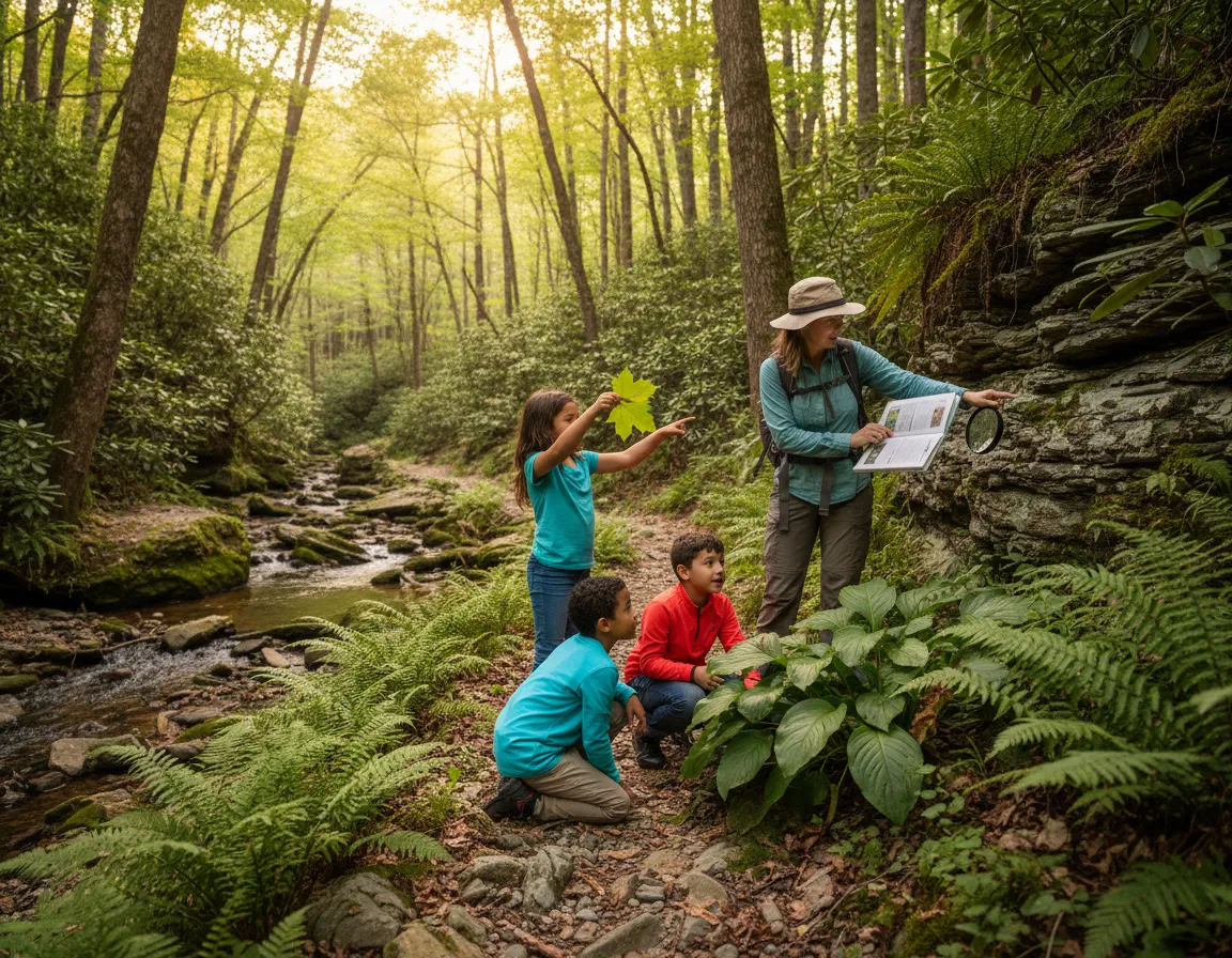 Nature and outdoor education instructor with children