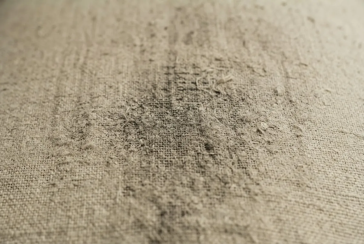 Poussières et acariens accumulés dans les coussins d'assise