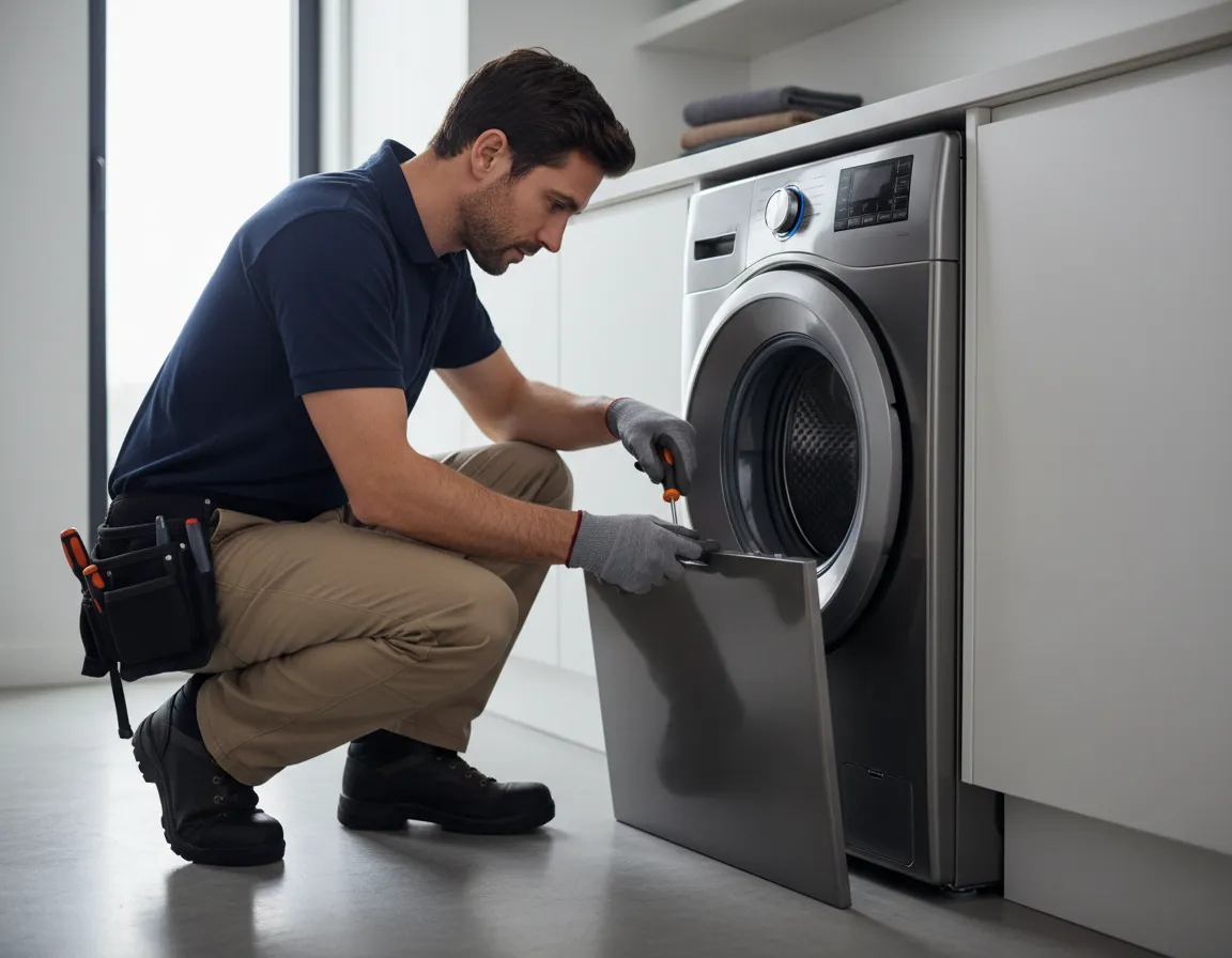 Repairing a washing machine front panel