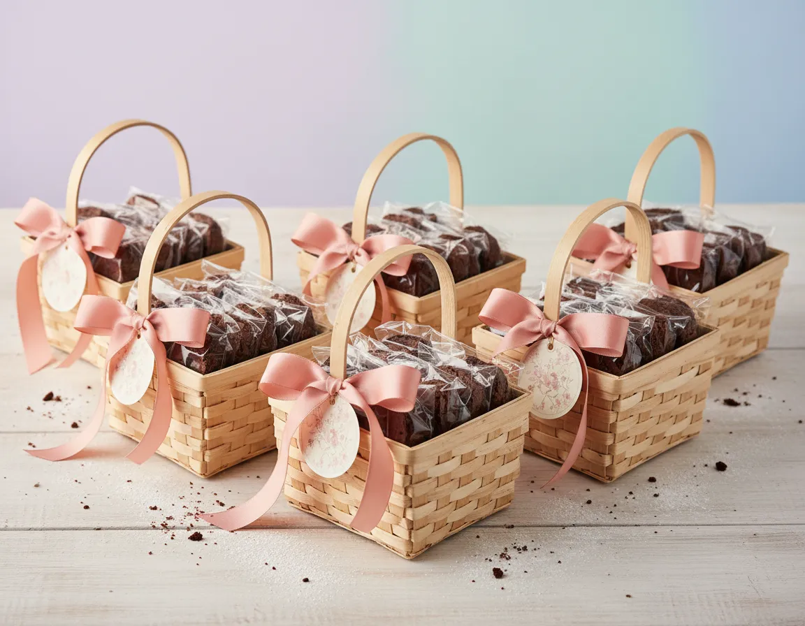 Brownie baskets ready for gifting