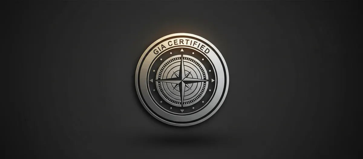 GIA Certified Logo monochrome metallic