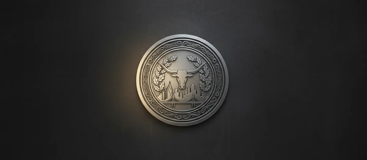 Local Dallas Chamber of Commerce Logo monochrome metallic