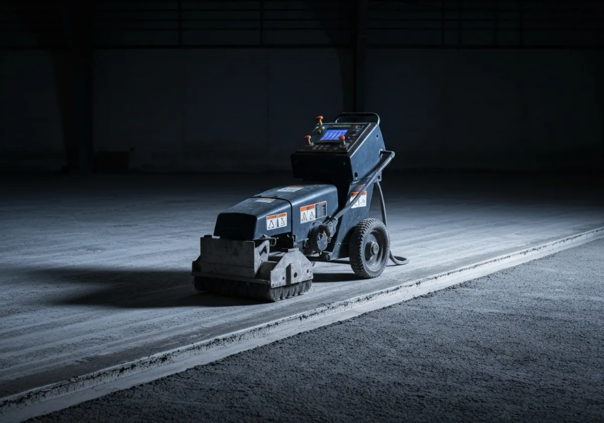 Diamond grinding equipment for bundled epoxy floor preparation