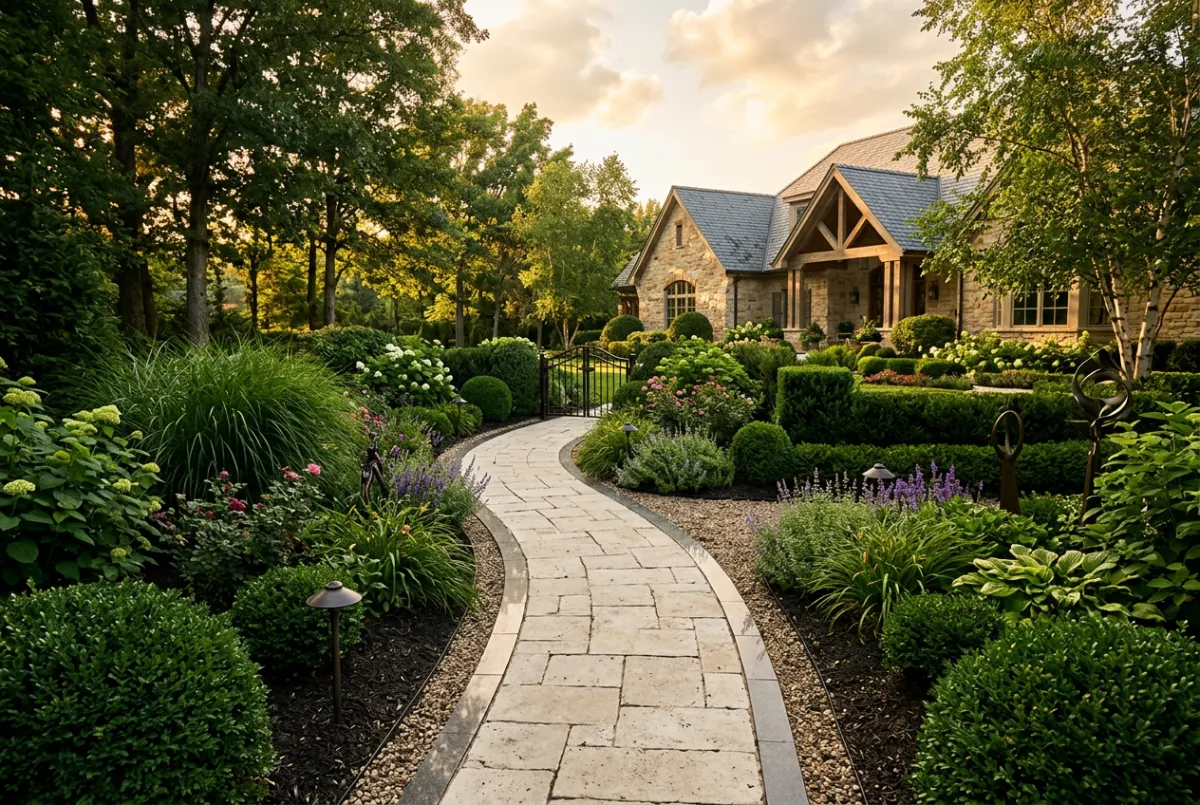 Architectural estate landscaping and luxury garden design